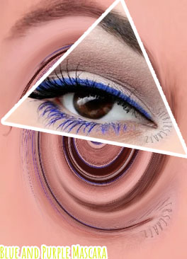 Blue and purple mascara
