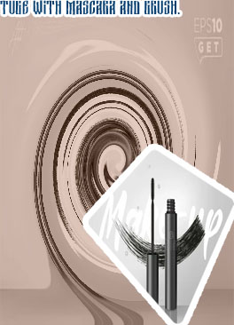 Mascara bottle and brush