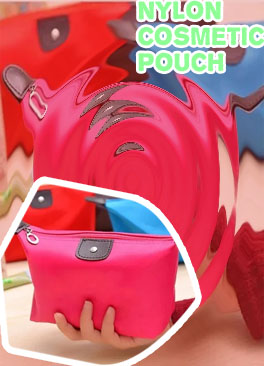 Nylon cosmetic pouch