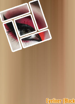 Red and black eye makeup
